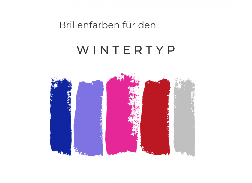 Brillenfarben für den Wintertyp